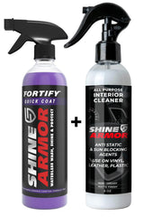 SHINE ARMOR ceramic coating bottle application showing durable exterior protection and high-gloss finish.