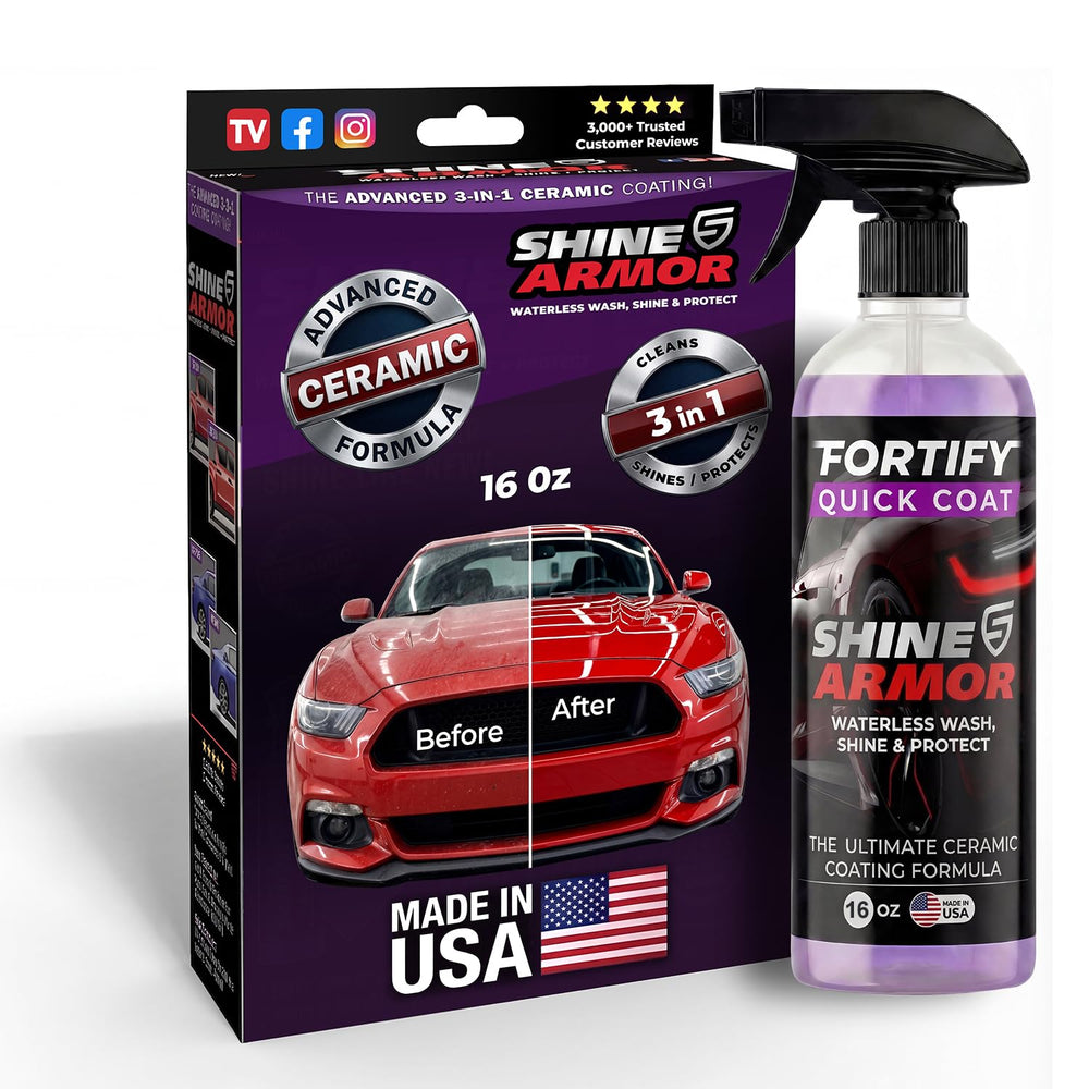 SHINE ARMOR Fortify Quick Coat bottle front for rapid detailing.