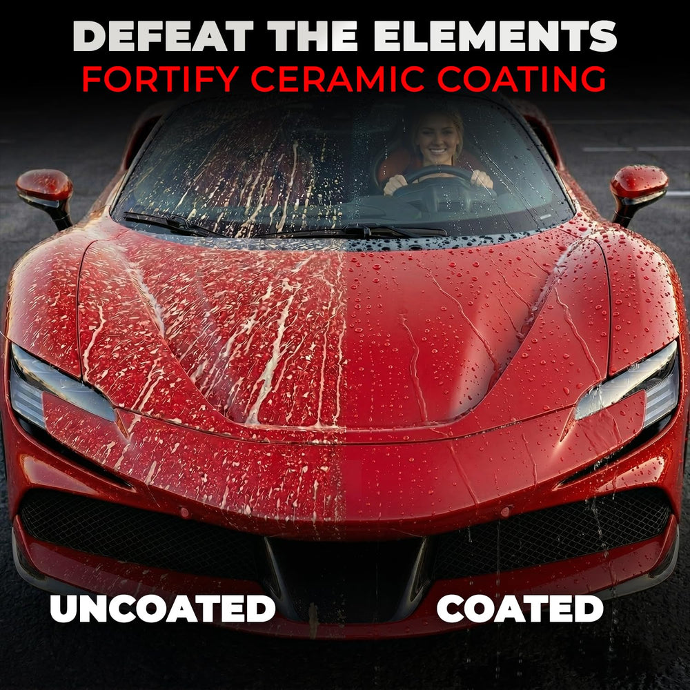 Ceramic-layer-on-paint forming a protective SHINE ARMOR Fortify Quick Coat layer.
