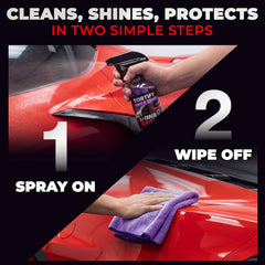 SHINE ARMOR Fortify Quick Coat spray-action showing easy application.