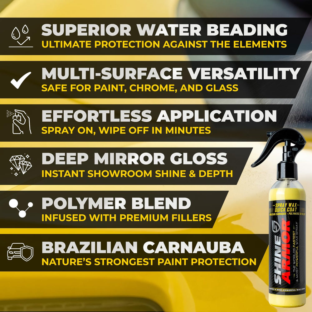 SHINE ARMOR showroom gloss finish elevates color and clarity after a simple spray.