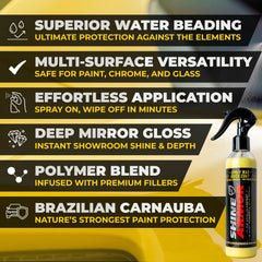 SHINE ARMOR showroom gloss finish elevates color and clarity after a simple spray.