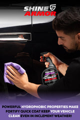 SHINE ARMOR waterless wash concept eliminates buckets and hoses for a clean finish