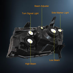 SHINESELL Pilot headlights assembly passenger-side polycarbonate lens clarity enhances safety