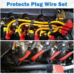 SHINEHOME 8pc boot protector set preserves boot integrity near exhaust.