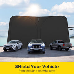 SHINEHOME CR-V sun shade offers quick removal before parking.