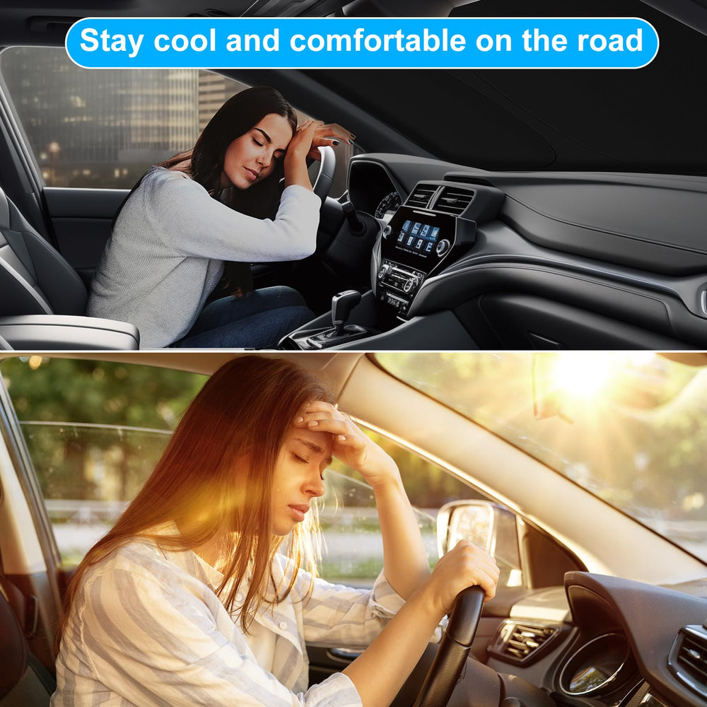 SHINEHOME CR-V sun shade silver-reflection layer reduces glare.
