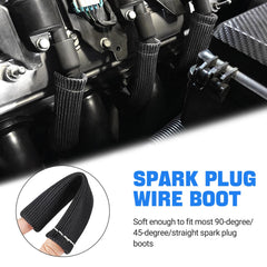 SHINEHOME heat shield sleeve attached to spark plug boot for high-temperature endurance