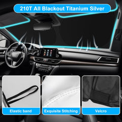 SHINEHOME Accord sunshade blocks UV rays for cooler interior