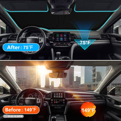 SHINEHOME Accord sunshade folds compactly for storage