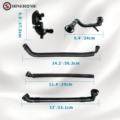 SHINEHOME CCV hose assembly in BMW X5 engine bay, enabling efficient ventilation.