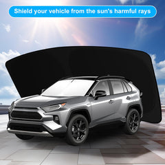 SHINEHOME Rav4 sunshade UV block promotes cooler rides and interior longevity.