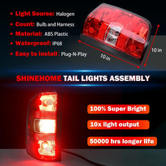 SHINEHOME tail lights plug-and-play connection for quick, wire-free installation