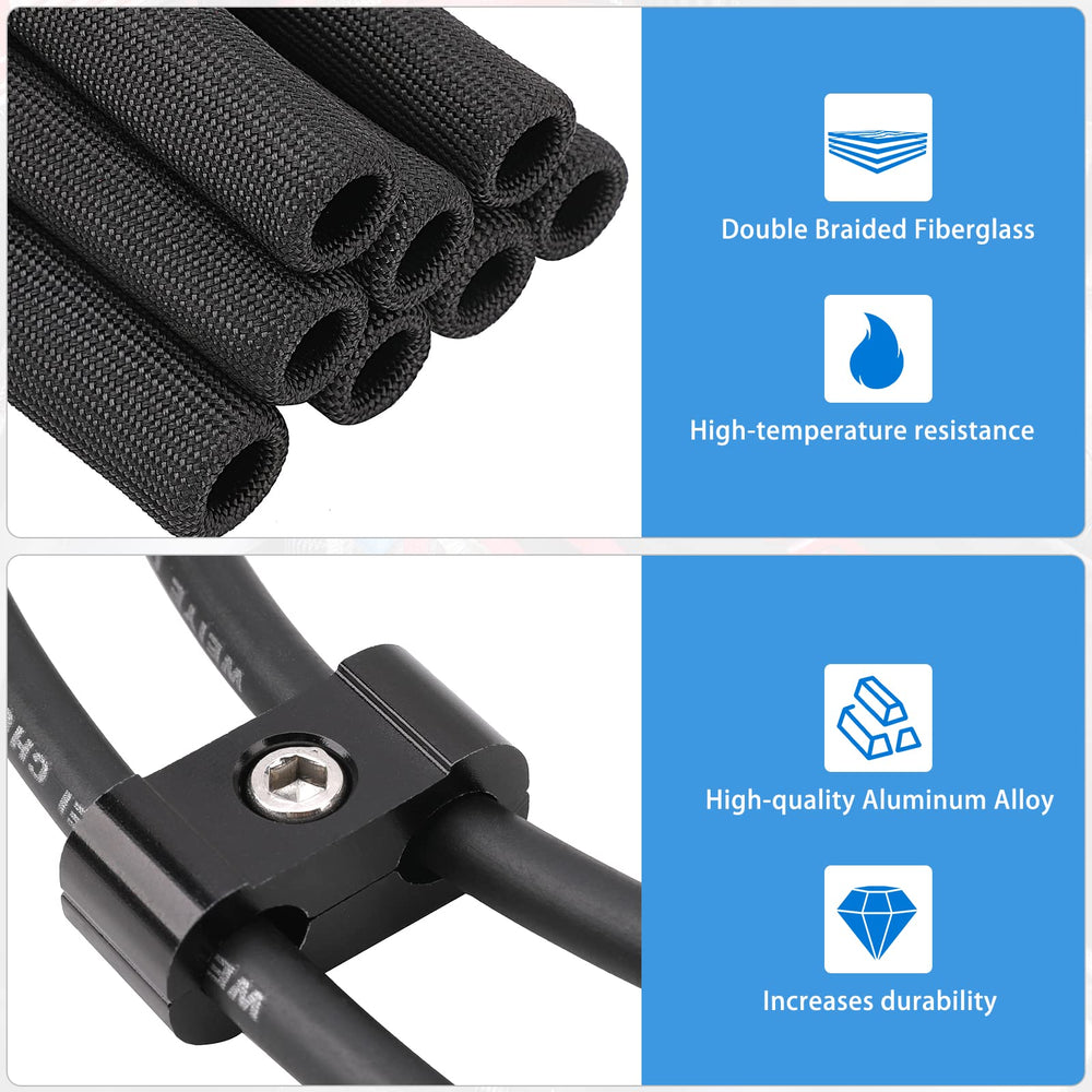 SHINEHOME spark plug boot heat sleeve protects wires from high engine heat.