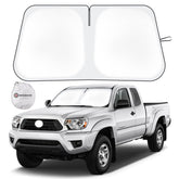 SHINEHOME Tacoma sun shade front window blocks heat for a cooler cabin.