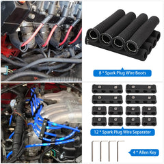 SHINEHOME under-hood protection system guards ignition wires from heat and abrasion.