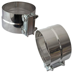 Shineyoo 2-pack 5in exhaust clamp pack for secure 360-degree seal