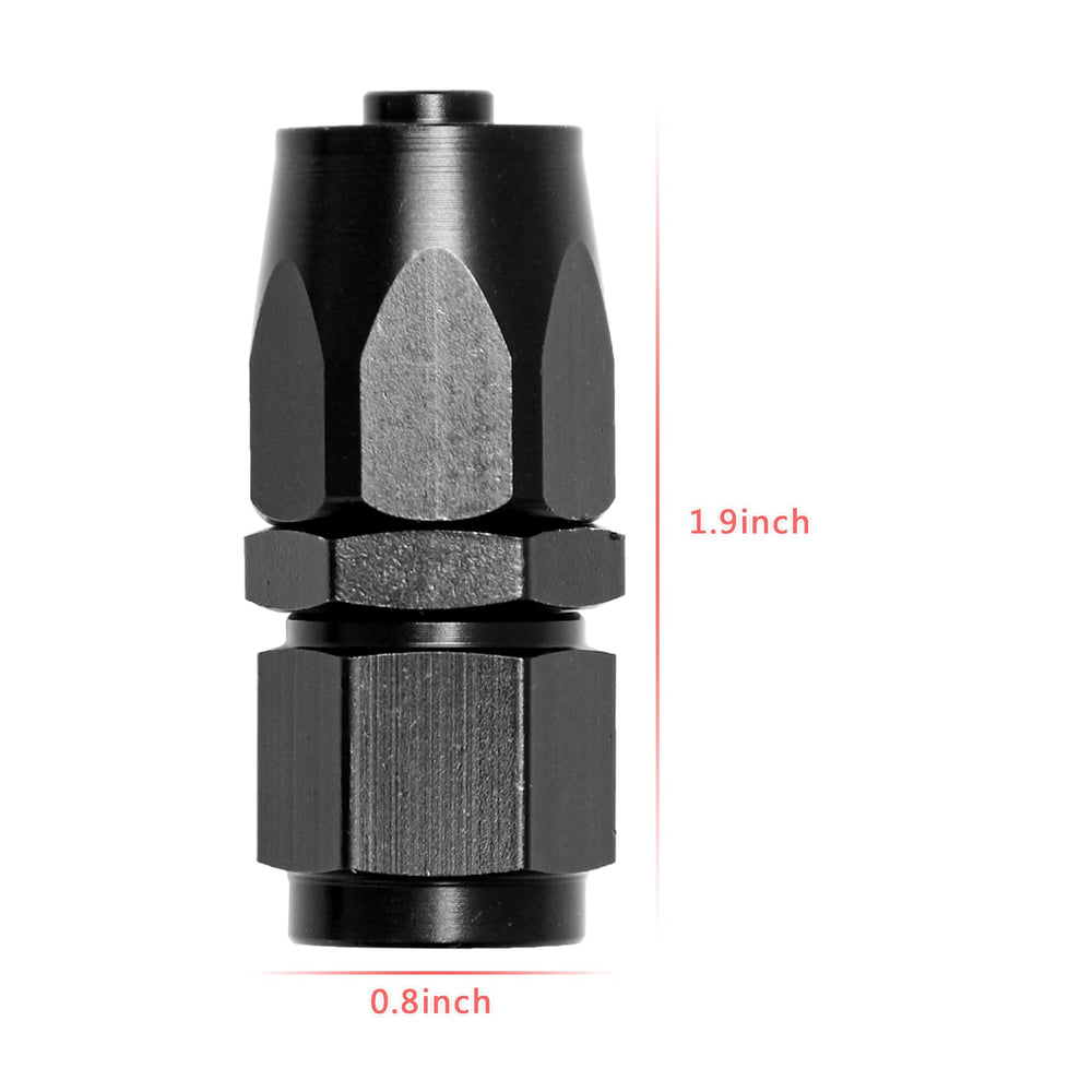 Shineyoo 6AN straight end fitting 4-pack for braided lines