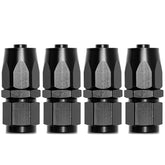 Shineyoo 6AN straight end fitting assembly showing durable aluminum construction