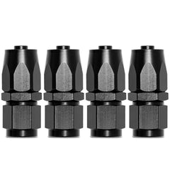 Shineyoo 6AN straight end fitting assembly showing durable aluminum construction