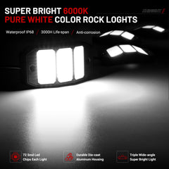 Shinight IP68 waterproof rock lights withstand muddy trails and wet conditions