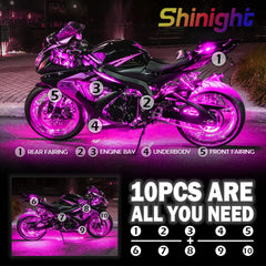 SHINIGHT LED strip RGB 5050 module demonstrates bright output on dark roads.