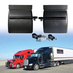 SHINJEW quarter fender 24x24 left view, durable poly protection for semi trucks.