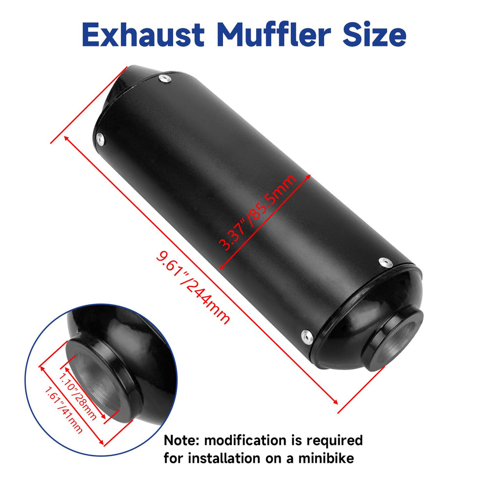 SHIQINHA muffler clamp-attachment illustrating secure, slide-on installation for quick setup.