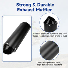 SHIQINHA durable metal body muffler designed to withstand rugged riding conditions.