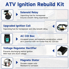 SHIQINHA stator and spark plug for reliable ignition.