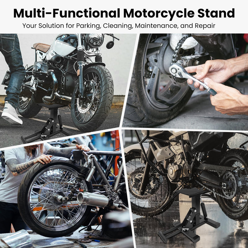 SHMQYSY wide 11x7 inch deck accommodates different motorcycle bottoms.