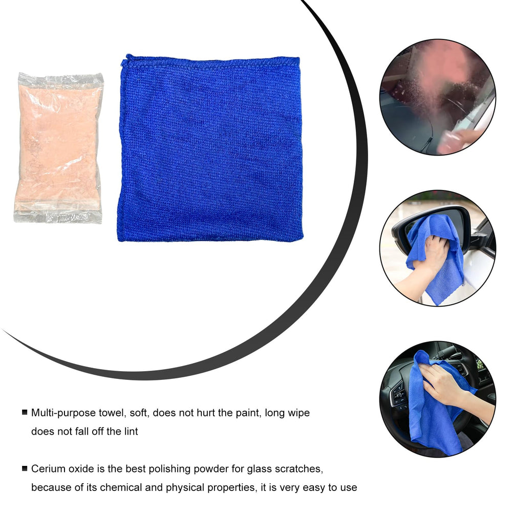 SHMZK polishing towel cleans residue after glass restoration