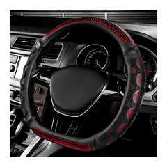 SHMZK steering wheel cover red with 3D honeycomb design for improved grip.