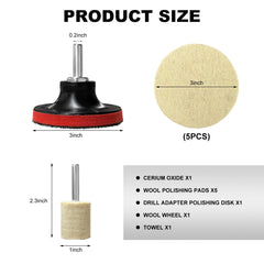 SHMZK wool polishing pad close-up showing soft yet effective buffing
