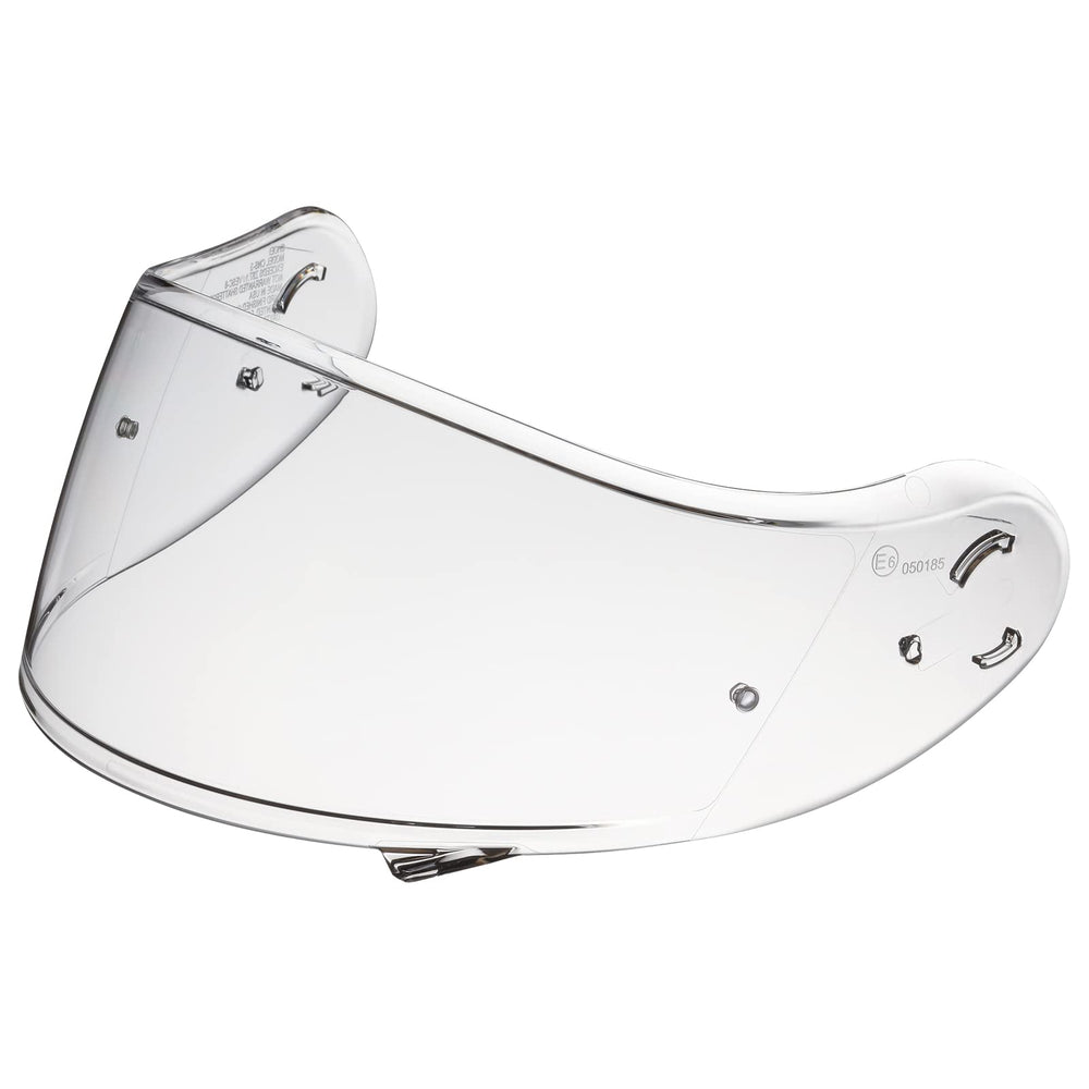 Shoei Neotec II CNS-3 face shield front view, showcasing wide, distortion-free visibility