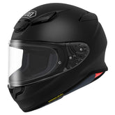 Shoei RF-1400 front view helmet with aerodynamic shell for smoother, quieter rides.