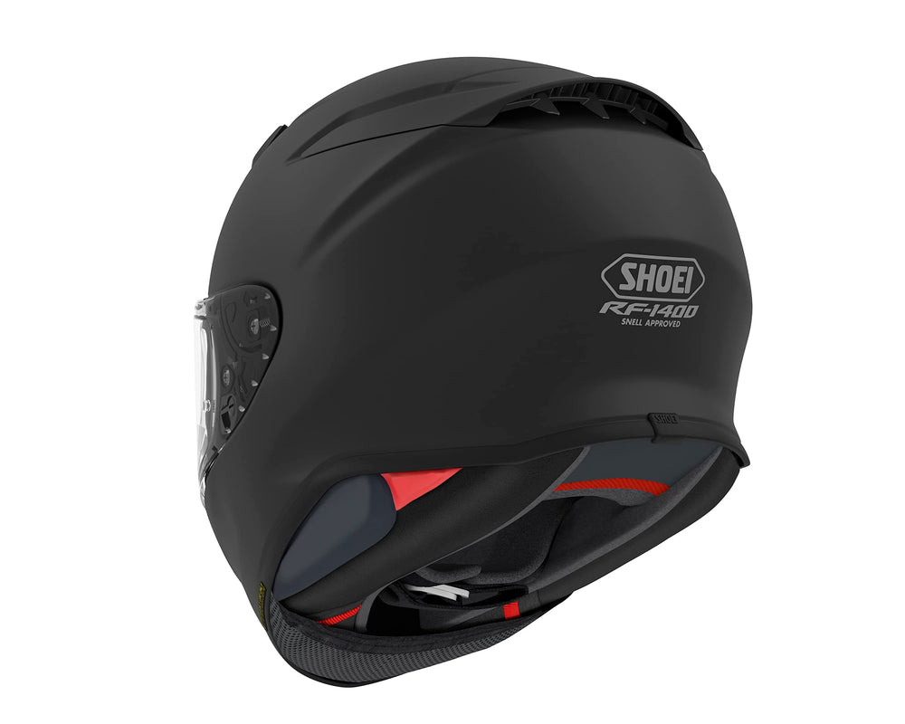 Shoei RF-1400 interior material close-up showing moisture-wicking comfort.