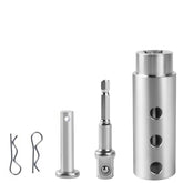 Shrandi trailer jack drill adapter on 1 inch drive shaft enabling easy trailer raises