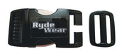 Shubandit RydeWear helmet quick-release buckle in metal for easy helmet on/off