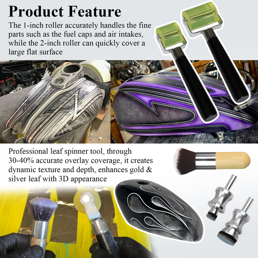 SHUJUKU dusting brush for removing excess leaf and burnishing.
