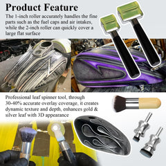 SHUJUKU dusting brush for removing excess leaf and burnishing.