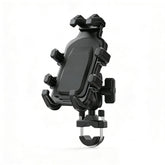 ShuoTurbo motorcycle phone mount assembly demonstrates secure fit for on-road devices.