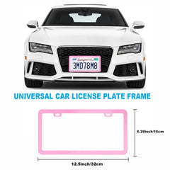 Shutuan pink license frame with anti-theft screws for secure mounting