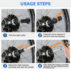 Siapupy wheel bearing puller supports motorcycle and car repairs with steady force.