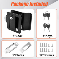 Siasky RV door lock installation step showing quick, tool-free setup.