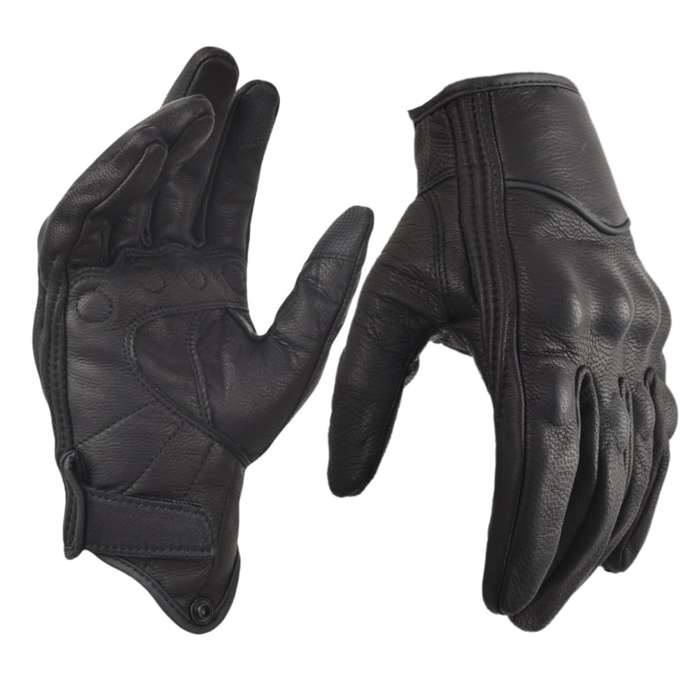 Sibewora men's gloves front view in premium goatskin leather for daily wear.
