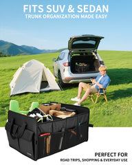 SIBOFUEGO sturdy trunk organizer ready for SUVs and sedans on road trips.