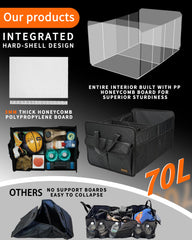 SIBOFUEGO sturdy trunk organizer side pockets organize small items and tools.