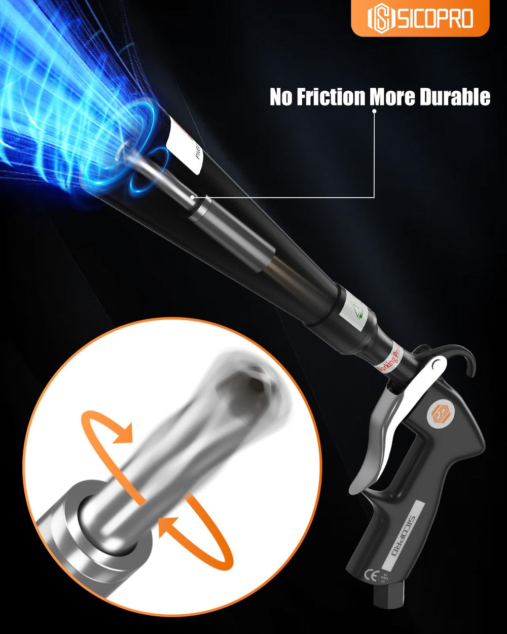 Interior drying action by SICOPRO gun improves fabric dryness