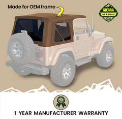 Sierra Offroad soft top assembly view shows easy-fit compatibility